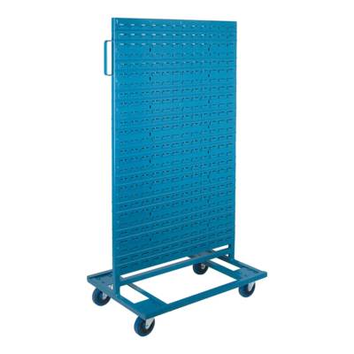 Mobile Bin Rack - Steel - Double-Sided - 36" x 24" x 67-1/2" - Rack Only - 1000 lb Capacity