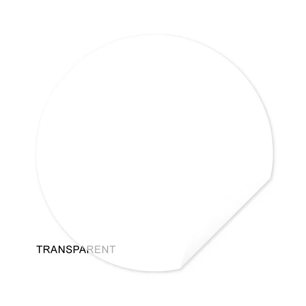 Plain Label - 1-1/2" Circle - Clear