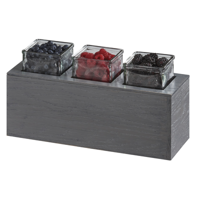 Cal-Mil 3836-3-83 15-3/4"W x 5-1/2"D x 8-3/4"H Ashwood Action Station Jar Unit