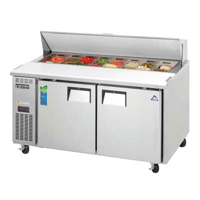Everest EPWR2 Swing Top Prep Table 16 Pans, 115v, NSF - 17 cu. ft.
