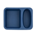 two compartment silicone food tray
