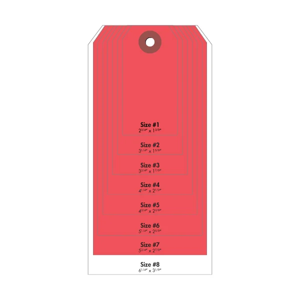 #7 Cardstock Tag - Red