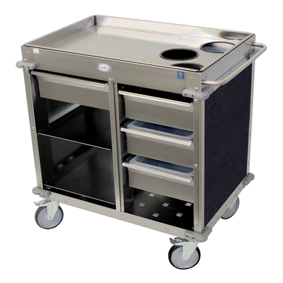 Cadco BC-4-L4 MobileServ® Beverage Cart Back-Loading