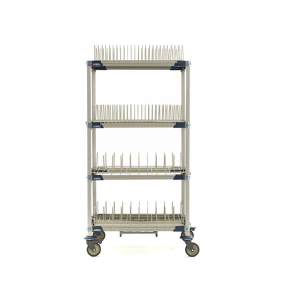 MetroMax i PR36VX4-XDR Mobile Drying Rack with Two Tray Racks, Two Pan Racks and Drip Tray, 26" x 38" x 68"