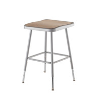 NPS 6318H NPS® 19"-27" Height Adjustable Heavy Duty Square Seat Steel Stool