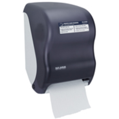 San Jamar Black Touchless Towel Dispenser w/Hand Washing Chart