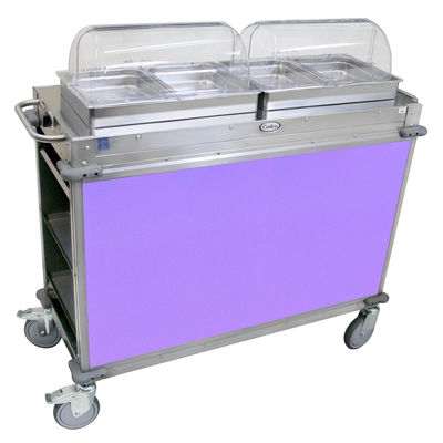Cadco CBC-HH-L7 MobileServ® Junior Mobile Hot Buffet Cart (2) Hot Full Size Buffet Servers
