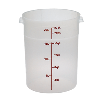 Cambro Translucent 22 qt. Round Food Storage Containers