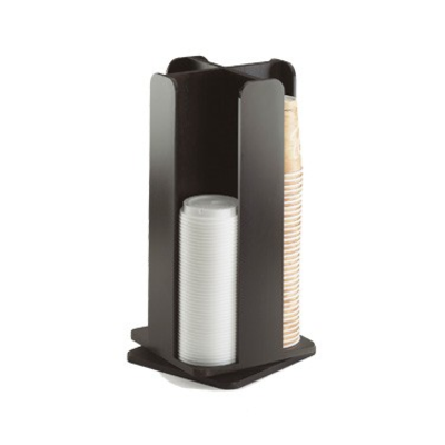 Cal-Mil 378-96 8"W x 8"D x 18-1/4"H Midnight Bamboo Cup/Lid Organizer