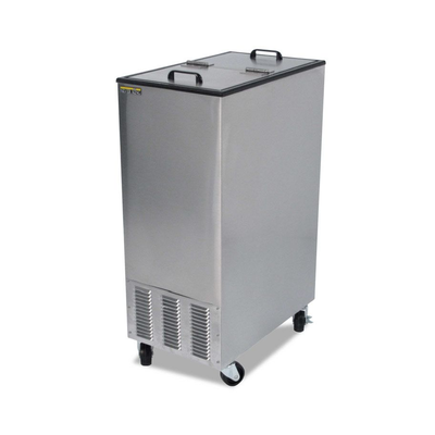 Silver King SKFI15-RLEU20 Adjustable Temperature Control Dual Flip-Top Lid 14"W Mobile Ice Cream Freezer