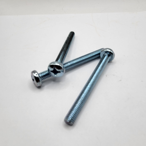 M6 - 1 X 60MM DIN 7985 PHILLIPS PAN HEAD MACHINE SCREW 4.8 ZINC CLEAR