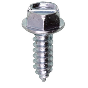 #14 x 3/4 SLTD Hex Washer HD License Plate Screw Tag Screw