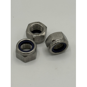 M10 - 1.5 DIN 985 HEX THIN LOCK NUT NYLON INSERT STAINLESS STEEL PLAIN