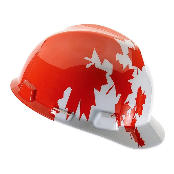 Hard Hat - V-Gard® - Ratchet Suspension - White/Red
