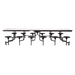 NPS® MTS12 Mobile Cafeteria Table w/ Stools, 12'L, MDF Core, Grey Nebula Top