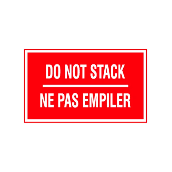 Do Not Stack Label - 3" x 5" - Red - Bilingual
