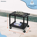 LUXOR LP26-B 26"H Two Shelf AV Cart, 300 Lb.
