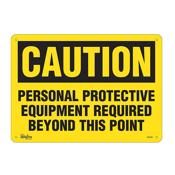 Personal Protective Equipment Required Sign - 14" x 10" - Plastic - English