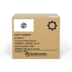 Intelligent Cleaning Equipment - 8144014 - Control Panel Decal (I20NBT)..i20NBT Up to serial number 603, i20NBT-OB up to serial number 293