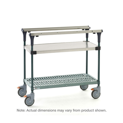 Metro MS1848-FSPR PrepMate MultiStation 48" Prep Station, Solid Stainless Steel top shelf and Super Erecta Pro bottom shelf with Metroseal Green Epoxy posts