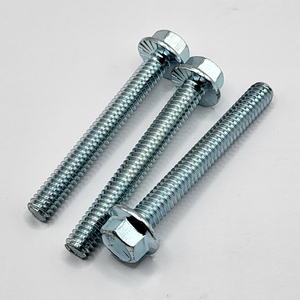 1/4" - 20 X 2" IFI-111 SERRATED HEX FLANGE SCREW SAE J429 GR 5 ZINC TRIVALENT CLEAR