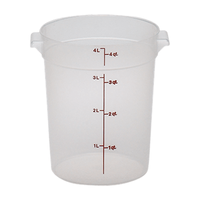 Cambro Translucent 4 qt. Round Food Storage Containers