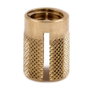 3/8" - 16 X 5/8" FLUSH PRESS THREADED INSERT FOR PLASTIC - BRASS
