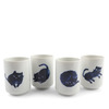 Midnight Blue Cat Cup Set
