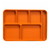 626SS Flexible Silicone 6-Compartment Tray, Orange (10/Case)