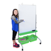 LUXOR MB3040WBIN Classroom Chart Stand with Storage Bins