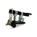 Pinlock brake handle assembly for rotating operator chair system