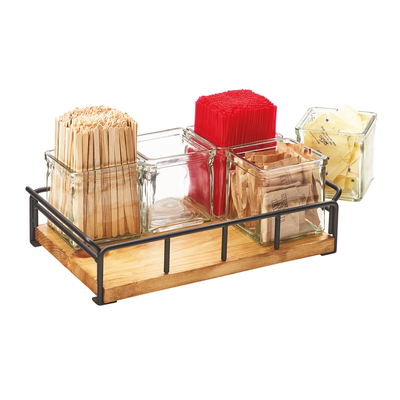 Cal-Mil 3713-99 13-1/2"W x 8-1/2"D x 5"H Madera Jar Organizer