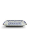 Plate Rectangle Blue & White Arabesque