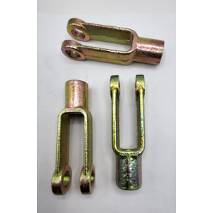3/8" - 24 X 2 1/2" ADJUSTABLE CLEVIS LIGHT 1010 - 1018 STEEL ZINC YELLOW
