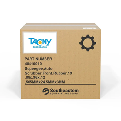 Tacony - 48410010 - Squeegee,Auto Scrubber,Front,Rubber,19.88x.96x.12 ,505MMx24.5MMx3MM