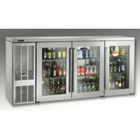 Perlick Corporation BBSN72 Narrow Door Refrigerated Back Bar Cabinet Three Section