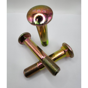 5/8" - 18 X 3.4" SQUARE NECK ROUND HEAD BOLT SPECIAL THREAD LENGTH 1.03" TL SAE J429 GR 5 ZINC YELLOW PER PRINT