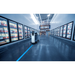 Nilfisk Liberty SC60 scrubbing a grocery freezer aisle