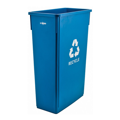 Winco PTC-23L 23 Gal Slender Recycle Trash Can