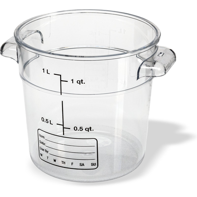 Carlisle 1076107 StorPlus™ Round Food Storage Container 1 qt - C
