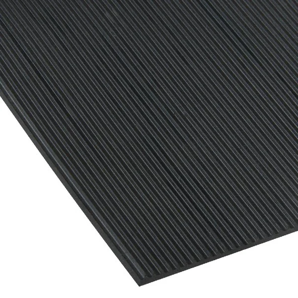 Runner Mat - Fine Ribbed - 3' x 75' - Black - Rubber