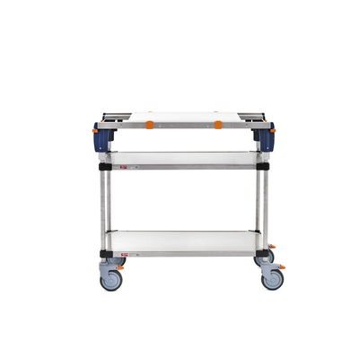 Metro MSQ1836-FSFS-PK1 PrepMate qwikSet MultiStation 36" Prep Station with Accessory Pack 1, Solid Stainless Steel top and bottom shelves with Stainless Steel posts