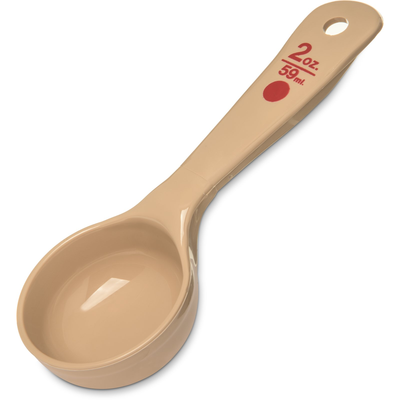 Carlisle 432406 Measure Miser® Solid Short Handle 2 oz - Beige