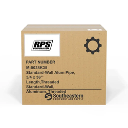 RPS - M-5038K35 - Standard-Wall Alum Pipe, 3/4 x 36" Length,Threaded Standard-Wall, Aluminum, Threaded