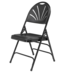 NPS 1110 NPS® 1100 Series Deluxe Fan Back with Triple Brace Double Hinge Folding Chair, Pack of 4