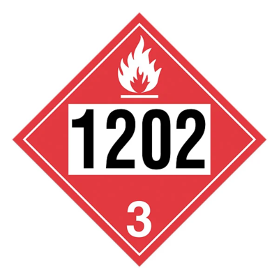 Flammable Liquid Placard - 10-3/4" x 10-3/4" - Adhesive Vinyl - Class 3