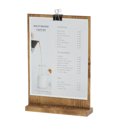 Cal-Mil 2036-811-99 9-1/4"W x 2-1/2" x 13-1/2"H OAL Madera Clipboard Menu