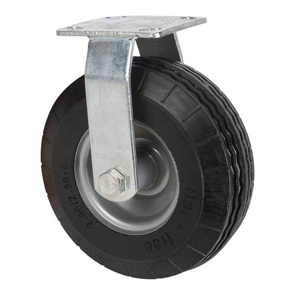 Flat-Free Caster - Rigid - 8" Wheel