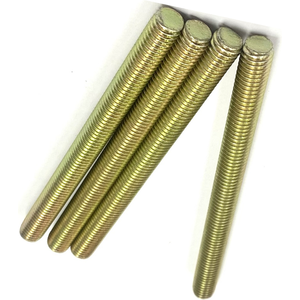 5/16" - 18 X 3 1/2" FULLY THREADED STRAIGHT ROD SAE J429 GR 8 ZINC TRIVALENT YELLOW