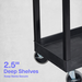 Luxor EC11HD-B Two-Shelf Heavy-Duty Tub Utility Cart, 32" x 18",